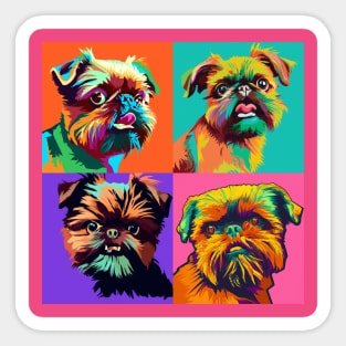 Brussels Griffon Pop Art - Dog Lover Gifts Sticker